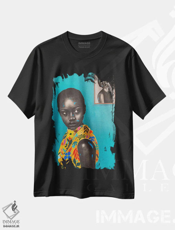 تیشرت مشکی طرح دار گنجینه ام را به تن می کنم ۱، هنر آمریکایی آفریقایی تبار اثر اییتایو الاگبه | immage.ir