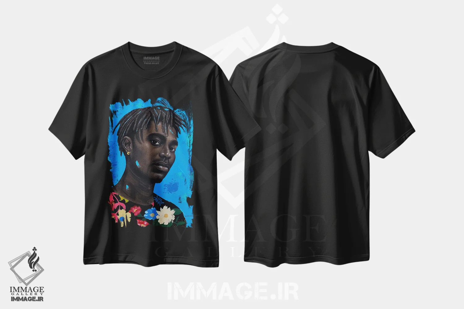 تیشرت مشکی طرح دار من متفاوت ام ۱، هنر آمریکایی آفریقایی تبار اثر اییتایو الاگبه | immage.ir