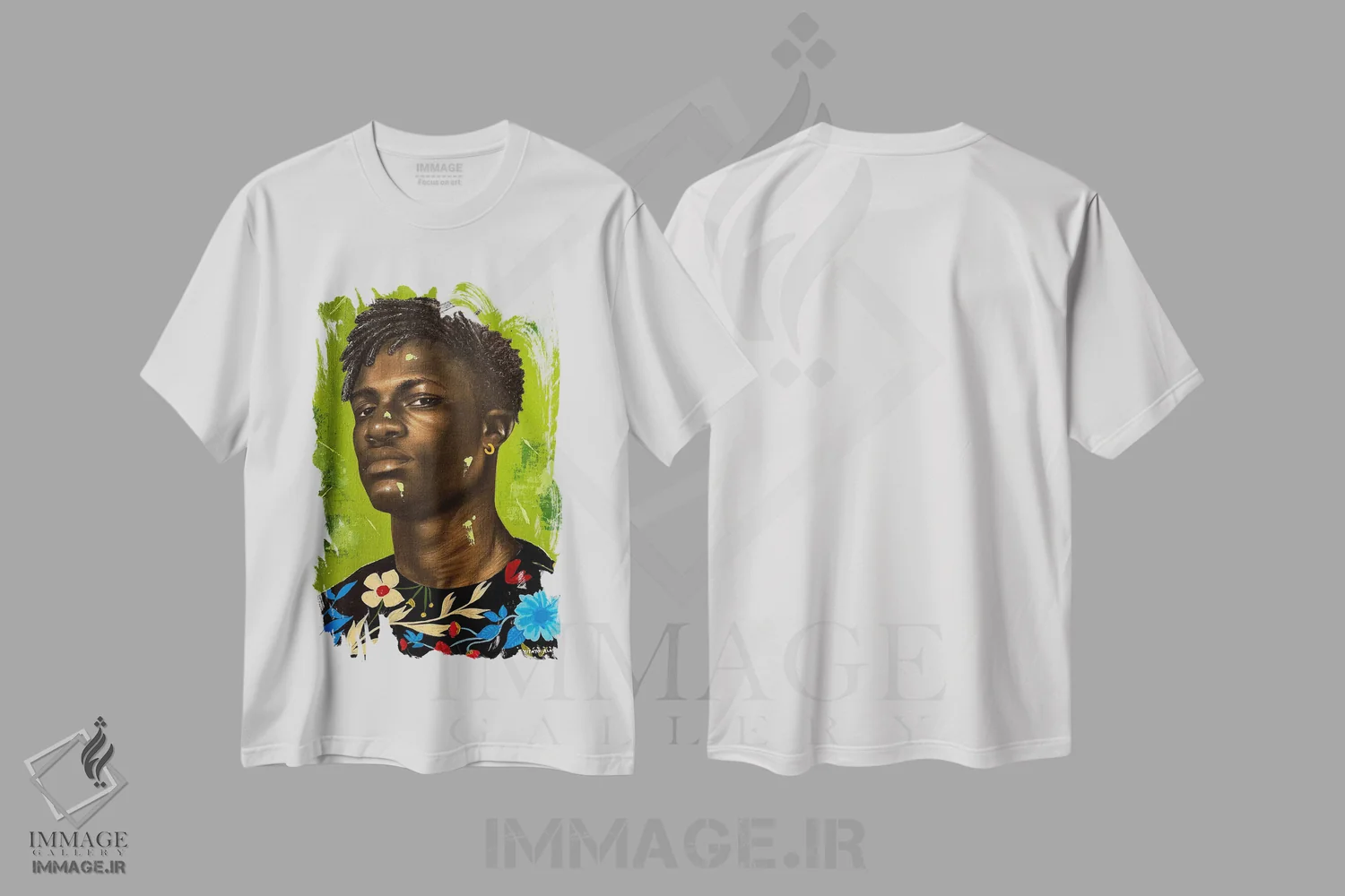 تیشرت سفید طرح دار من متفاوت ام ۲، هنر آمریکایی آفریقایی تبار اثر اییتایو الاگبه | immage.ir