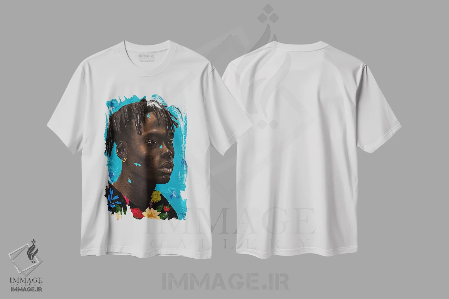 تیشرت سفید طرح دار من متفاوت ام ۴، هنر آمریکایی آفریقایی تبار اثر اییتایو الاگبه | immage.ir