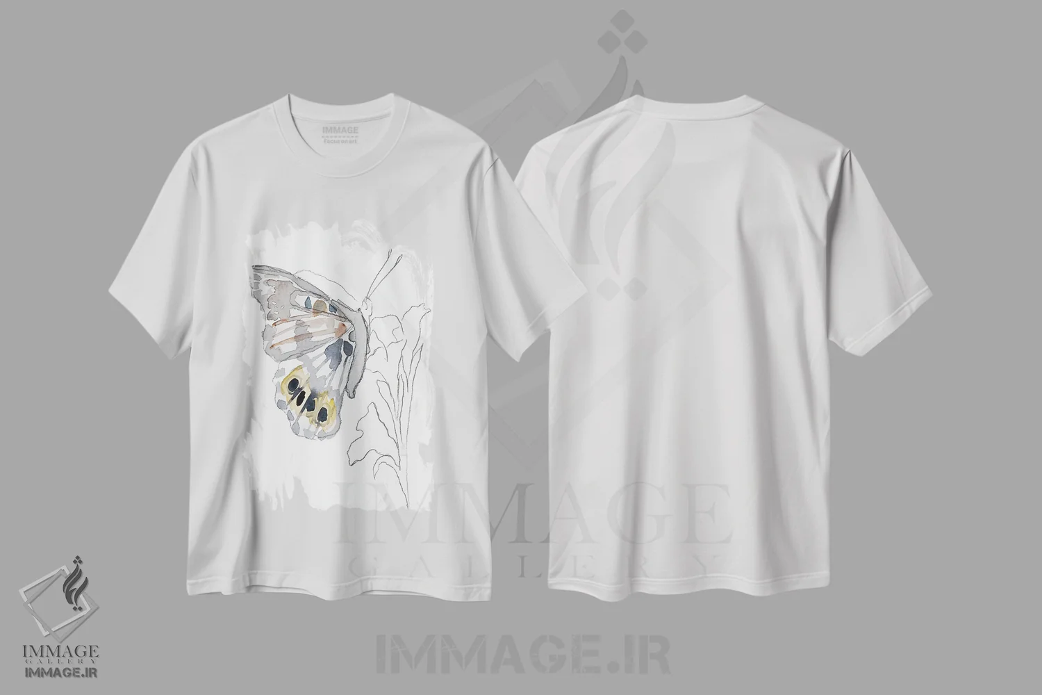 تیشرت سفید طرح دار خانم نقاشی شده، هنر فاخر معاصر اثر الیزابت بکر | immage.ir