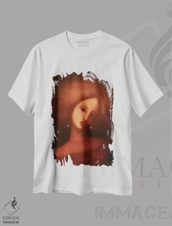 تیشرت سفید طرح دار ماه، هنر فاخر معاصر اثر ادوارد زنتسیک | immage.ir