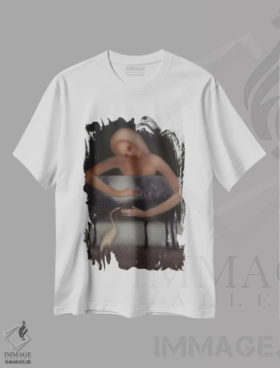 تیشرت سفید طرح دار به زودی برف خواهد بارید، هنر فاخر معاصر اثر ادوارد زنتسیک | immage.ir