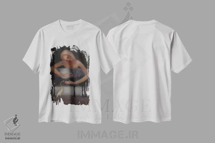 تیشرت سفید طرح دار به زودی برف خواهد بارید، هنر فاخر معاصر اثر ادوارد زنتسیک | immage.ir