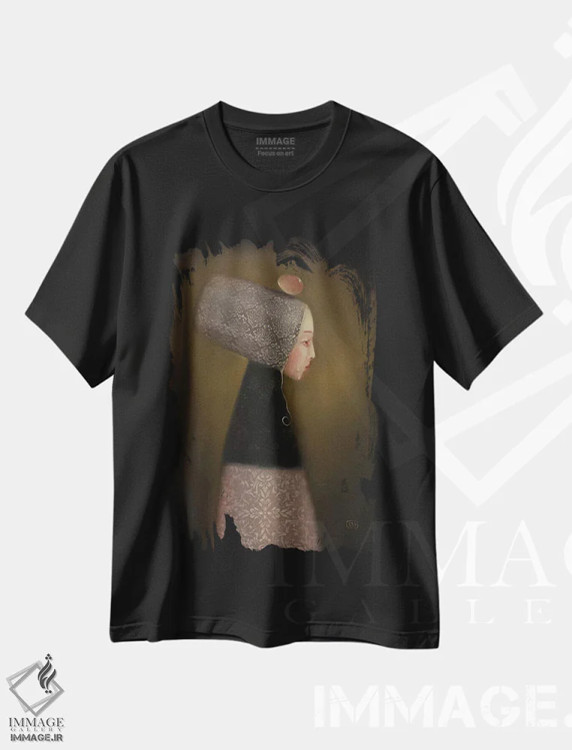 تیشرت مشکی طرح دار راز زندگی، هنر فاخر معاصر اثر ادوارد زنتسیک | فروشگاه ایماژ
