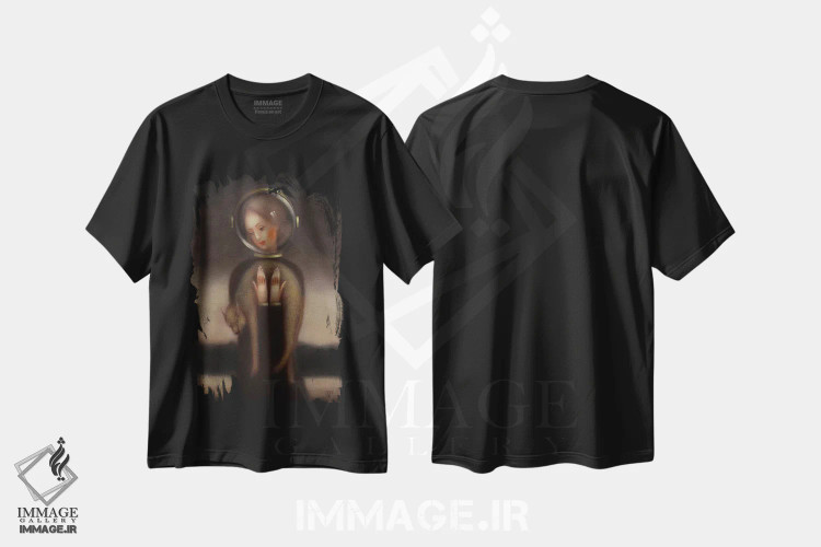 تیشرت مشکی طرح دار فضای تو، هنر فاخر معاصر اثر ادوارد زنتسیک | فروشگاه ایماژ