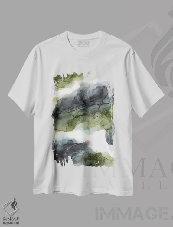 تیشرت سفید طرح دار پیاده روی در جنگل اثر الیزابت کارلسن | فروشگاه ایماژ