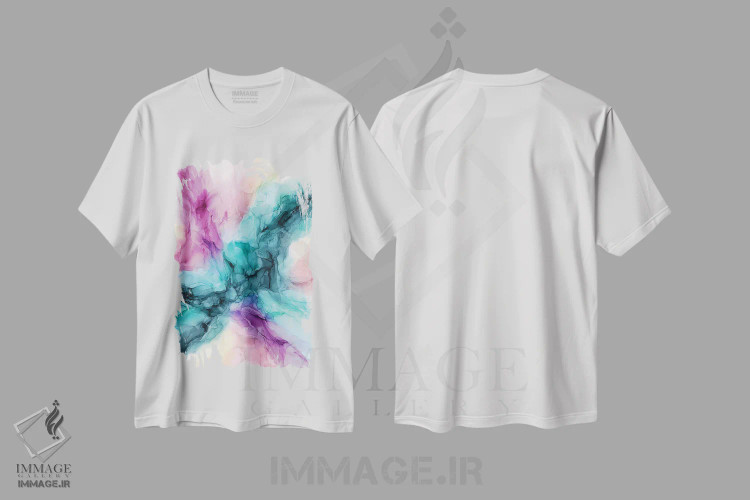 تیشرت سفید طرح دار جزیره نشینان اثر الیزابت کارلسن | فروشگاه ایماژ