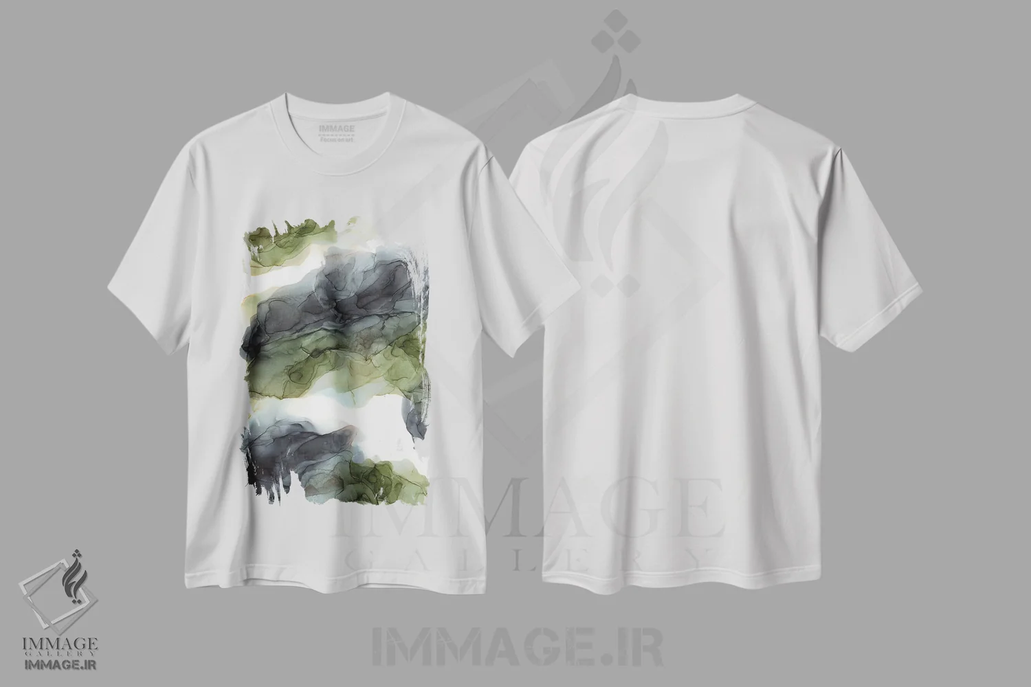 تیشرت سفید طرح دار پیاده روی در جنگل اثر الیزابت کارلسن | فروشگاه ایماژ
