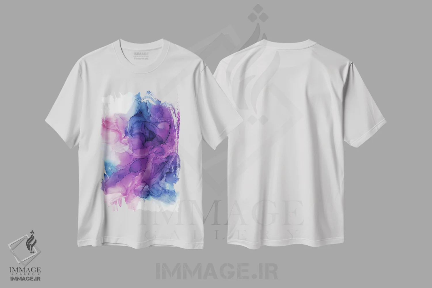 تیشرت سفید طرح دار قدرت بنفش ۳ اثر الیزابت کارلسن | immage.ir