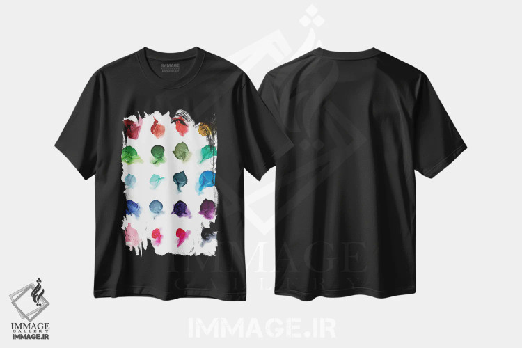 تیشرت مشکی طرح دار لکه های نمونه کار رنجر اثر الیزابت کارلسن | immage.ir