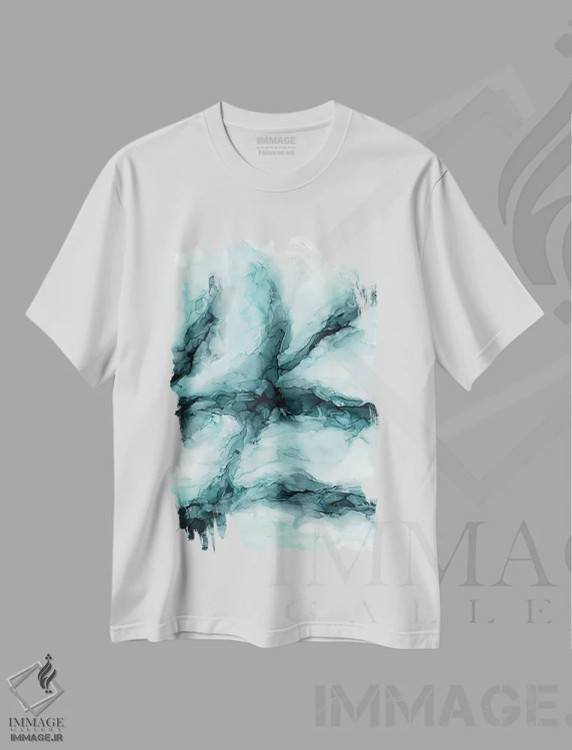 تیشرت سفید طرح دار جذر و مد شدید ۲ اثر الیزابت کارلسن | فروشگاه ایماژ