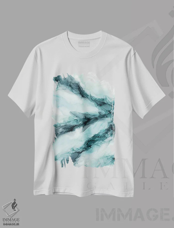 تیشرت سفید طرح دار جذر و مد شدید ۱ اثر الیزابت کارلسن | immage.ir