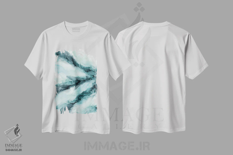 تیشرت سفید طرح دار جذر و مد شدید ۱ اثر الیزابت کارلسن | immage.ir
