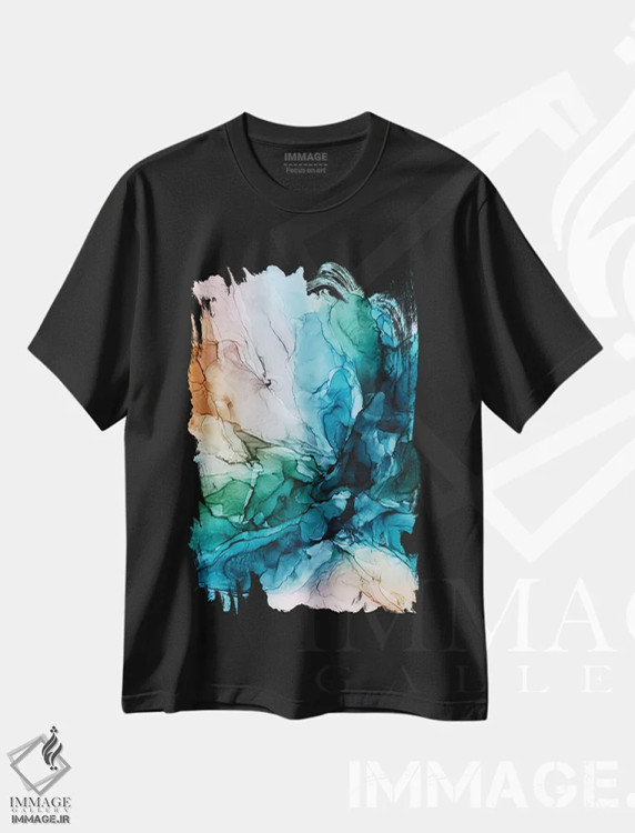 تیشرت مشکی طرح دار سواحل شور اثر الیزابت کارلسن | immage.ir
