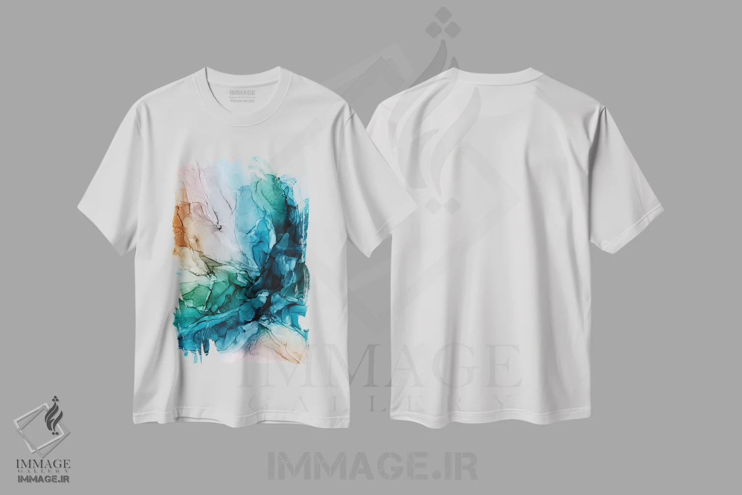 تیشرت سفید طرح دار سواحل شور اثر الیزابت کارلسن | فروشگاه ایماژ