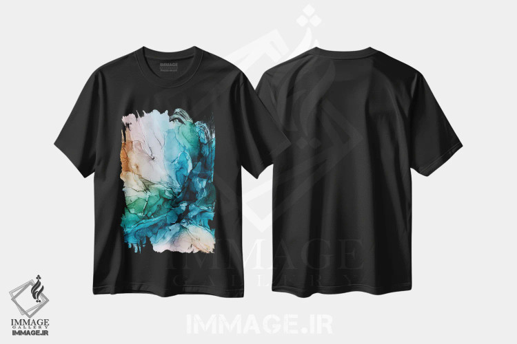 تیشرت مشکی طرح دار سواحل شور اثر الیزابت کارلسن | immage.ir