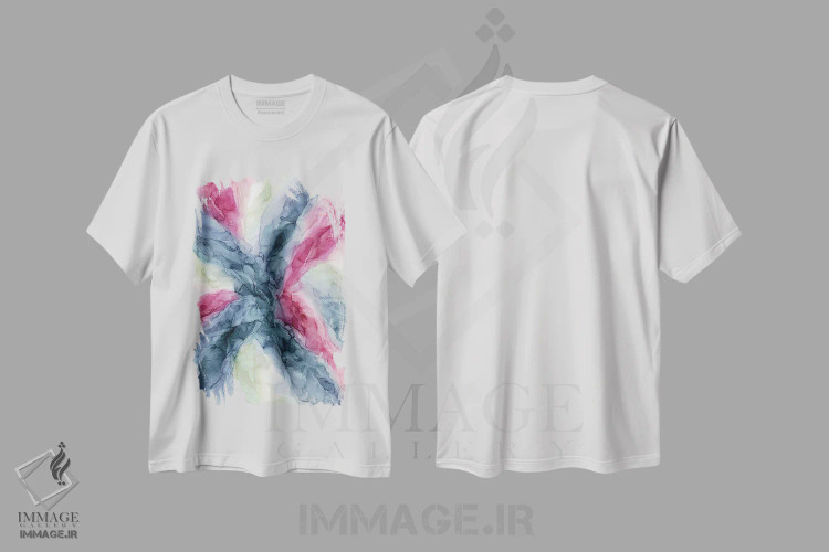 تیشرت سفید طرح دار پالت بری اثر الیزابت کارلسن | فروشگاه ایماژ