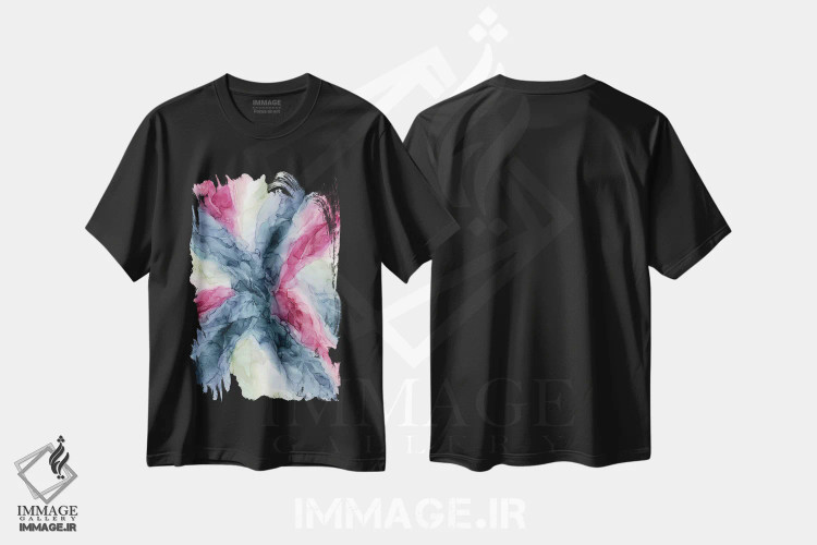 تیشرت مشکی طرح دار پالت بری اثر الیزابت کارلسن | immage.ir