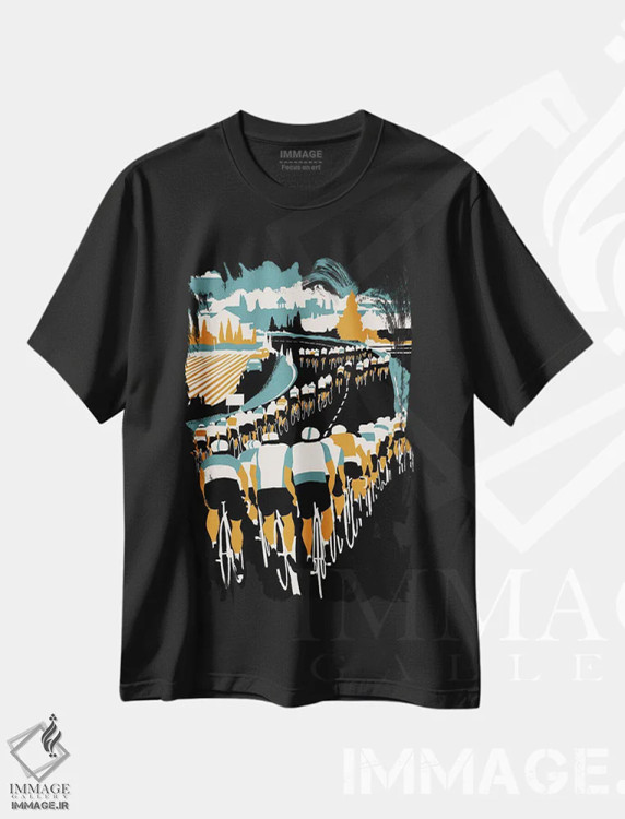 تیشرت مشکی طرح دار اکلون، ۲۰۱۳، هنر فاخر کلاسیک اثر الیزا ساوت وود | فروشگاه ایماژ