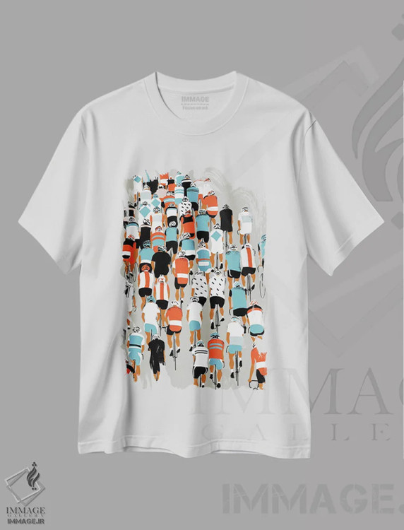 تیشرت سفید طرح دار پلتون، ۲۰۱۳، هنر فاخر کلاسیک اثر الیزا ساوت وود | فروشگاه ایماژ