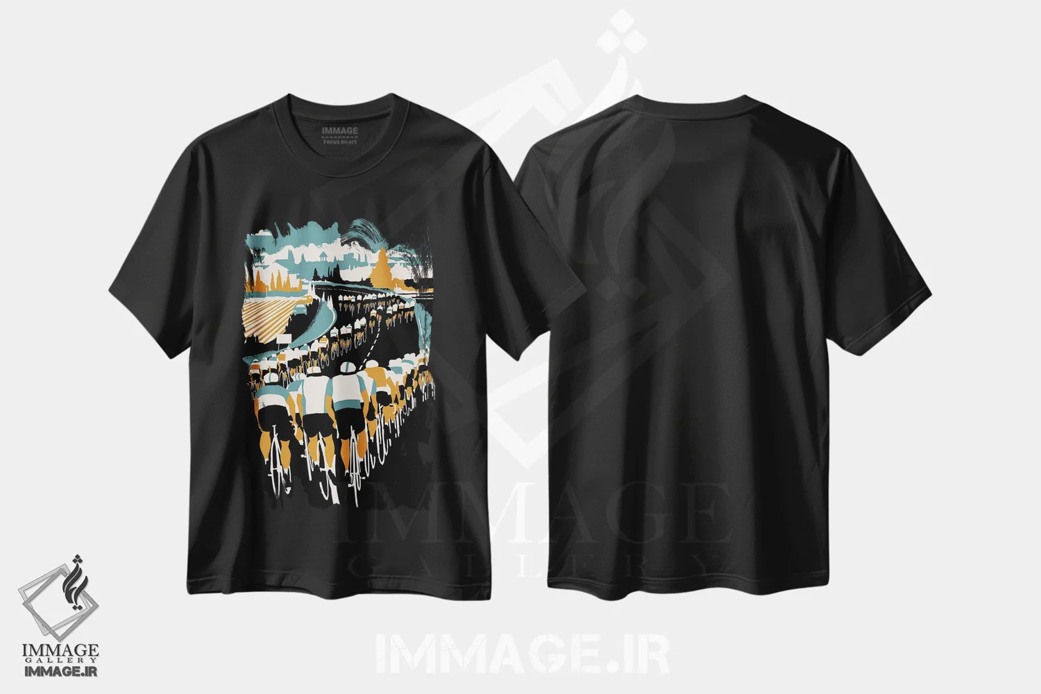 تیشرت مشکی طرح دار اکلون، ۲۰۱۳، هنر فاخر کلاسیک اثر الیزا ساوت وود | فروشگاه ایماژ