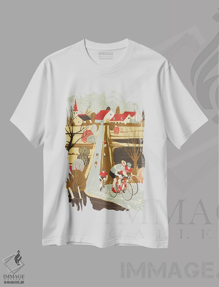 تیشرت سفید طرح دار کوارمونت، ۲۰۱۸، هنر فاخر کلاسیک اثر الیزا ساوت وود | immage.ir