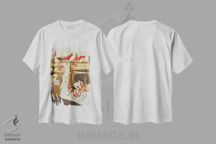 تیشرت سفید طرح دار کوارمونت، ۲۰۱۸، هنر فاخر کلاسیک اثر الیزا ساوت وود | immage.ir