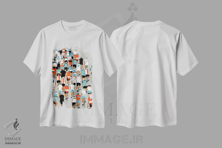 تیشرت سفید طرح دار پلتون، ۲۰۱۳، هنر فاخر کلاسیک اثر الیزا ساوت وود | فروشگاه ایماژ