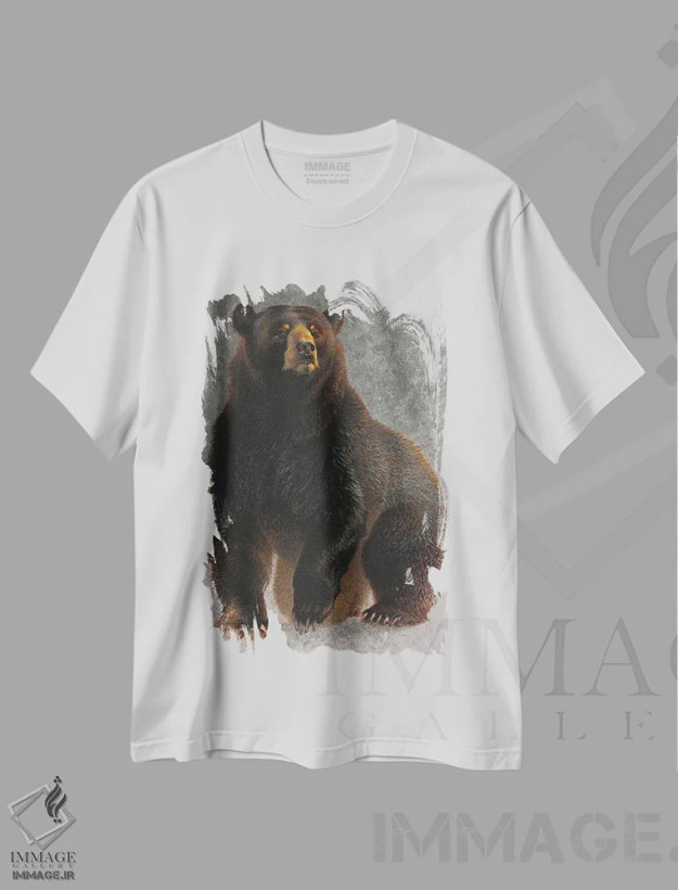 تیشرت سفید طرح دار چیزی در هواست، دکور کلبه و لژ اثر ازرا تاکر | فروشگاه ایماژ