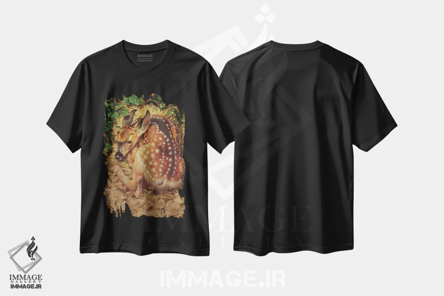 تیشرت مشکی طرح دار شاه توت های وحشی، دکور کلبه و لژ اثر ازرا تاکر | immage.ir