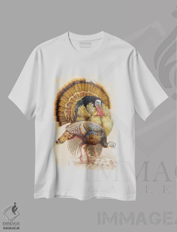 تیشرت سفید طرح دار انتخاب فرانکلین، دکور کلبه و لژ اثر ازرا تاکر | immage.ir