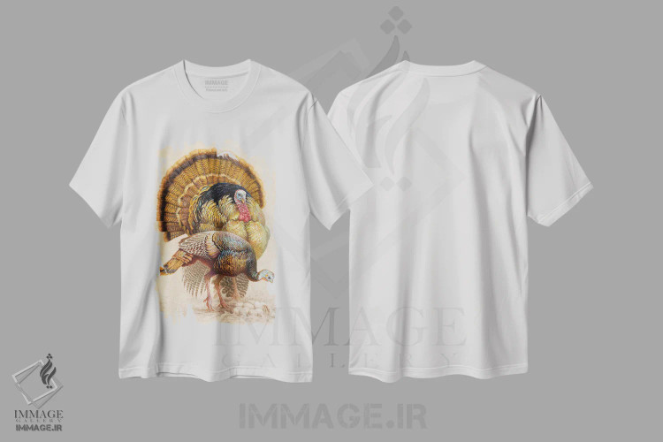 تیشرت سفید طرح دار انتخاب فرانکلین، دکور کلبه و لژ اثر ازرا تاکر | immage.ir