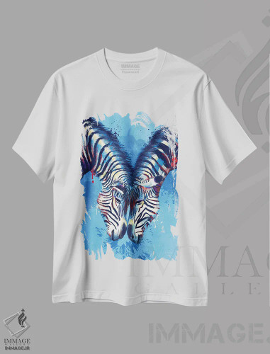 تیشرت سفید طرح دار دوستی اثر فلو آرت استودیو | فروشگاه ایماژ