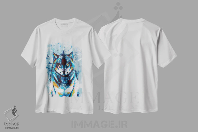 تیشرت سفید طرح دار خردمند و وحشی اثر فلو آرت استودیو | immage.ir