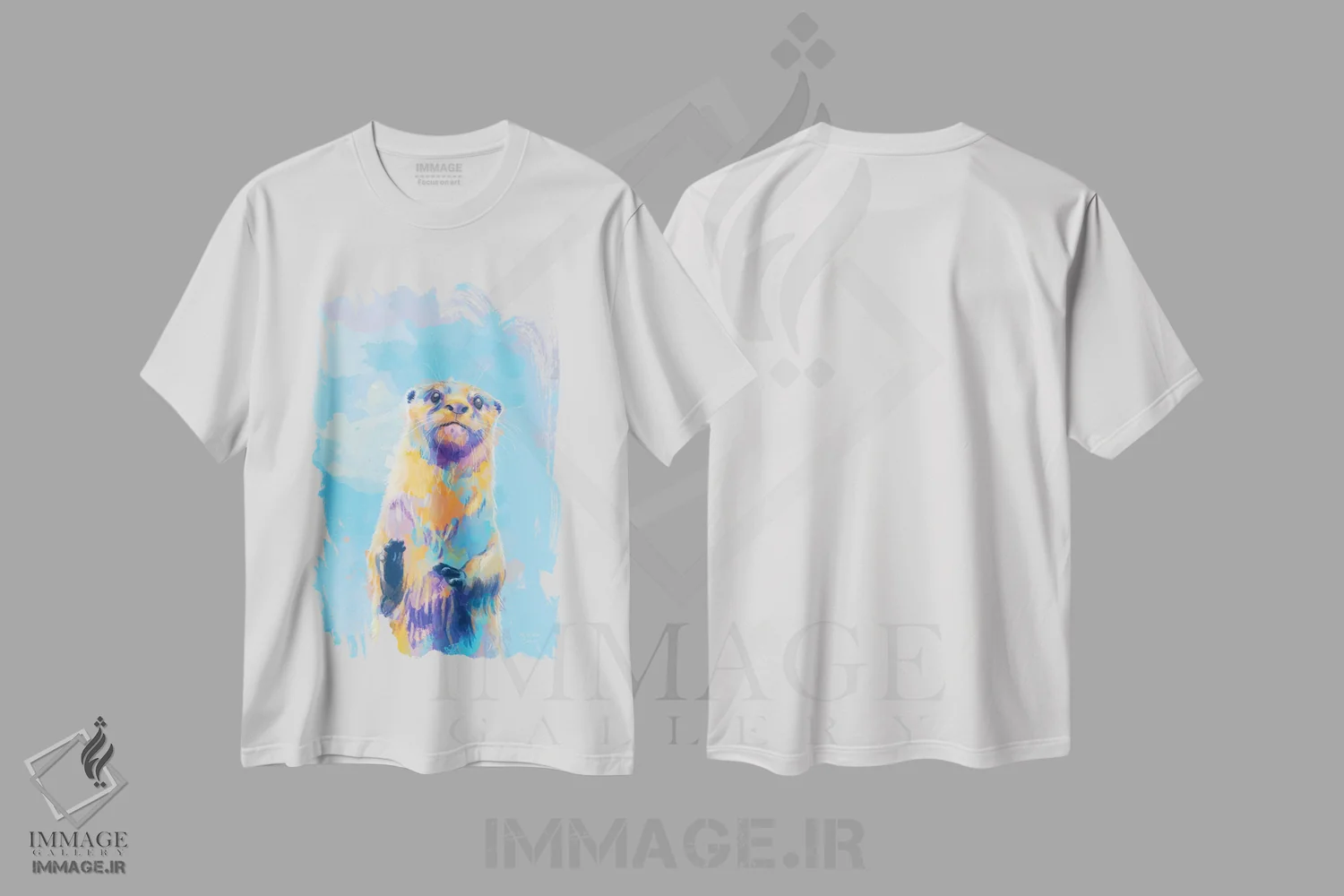 تیشرت سفید طرح دار آقای شنگ، تزئینی اثر فلو آرت استودیو | فروشگاه ایماژ