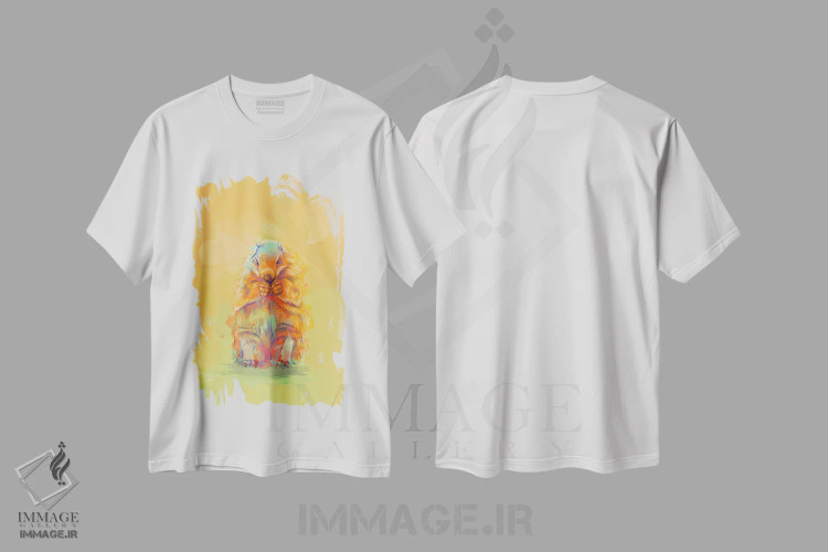 تیشرت سفید طرح دار انتظار پاییز – نقاشی دیجیتال مارموت، دکور معاصر اثر فلو آرت استودیو | immage.ir