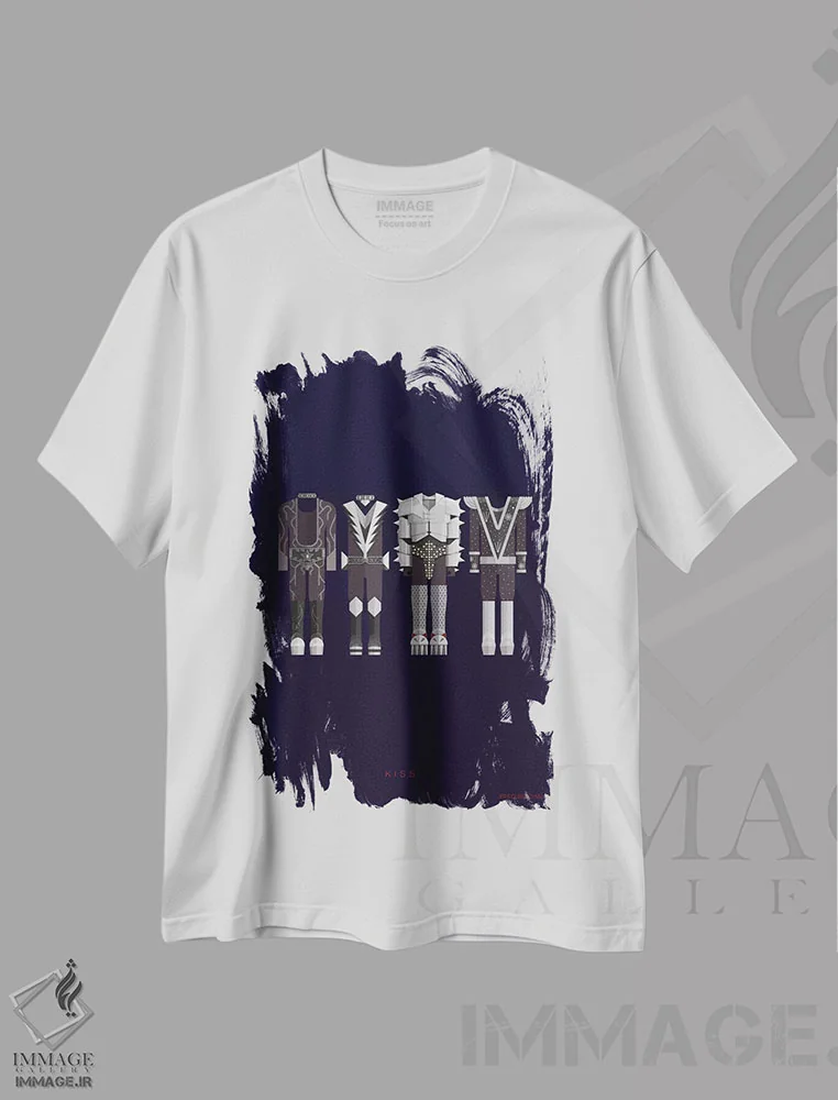 تیشرت سفید طرح دار کیس، هنر دیجیتال اثر فرد بیرچال | فروشگاه ایماژ