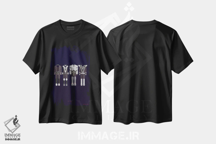 تیشرت مشکی طرح دار کیس، هنر دیجیتال اثر فرد بیرچال | immage.ir