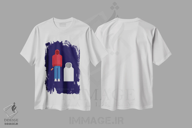 تیشرت سفید طرح دار ای.تی. موجود فرازمینی، هنر دیجیتال اثر فرد بیرچال | immage.ir