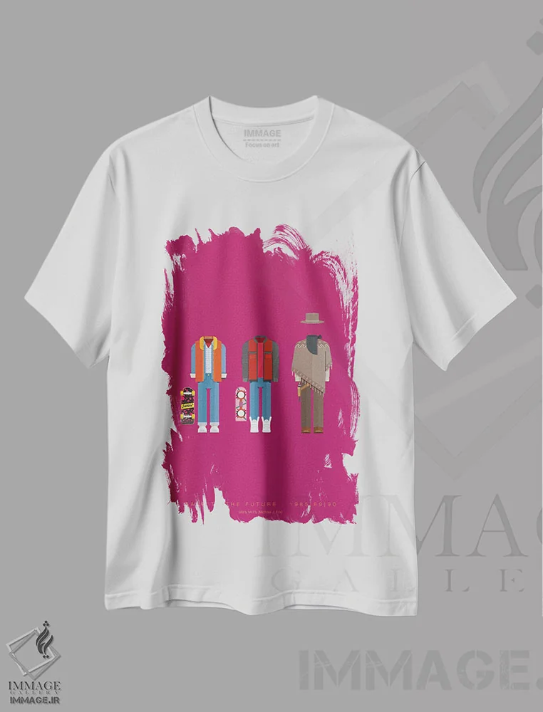 تیشرت سفید طرح دار آثار فرد بیرچال - فروشگاه ایماژ