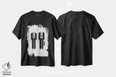 تیشرت مشکی طرح دار داستان عامه پسند، هنر تزئینی سیاه و سفید اثر فرد بیرچال | immage.ir