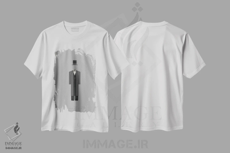تیشرت سفید طرح دار لینکلن، هنر دیجیتال اثر فرد بیرچال | immage.ir