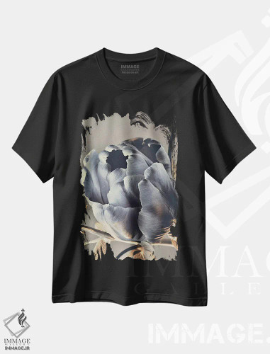 تیشرت مشکی طرح دار باروک ۳، هنر دیجیتال اثر دیزاین فابریکن | فروشگاه ایماژ