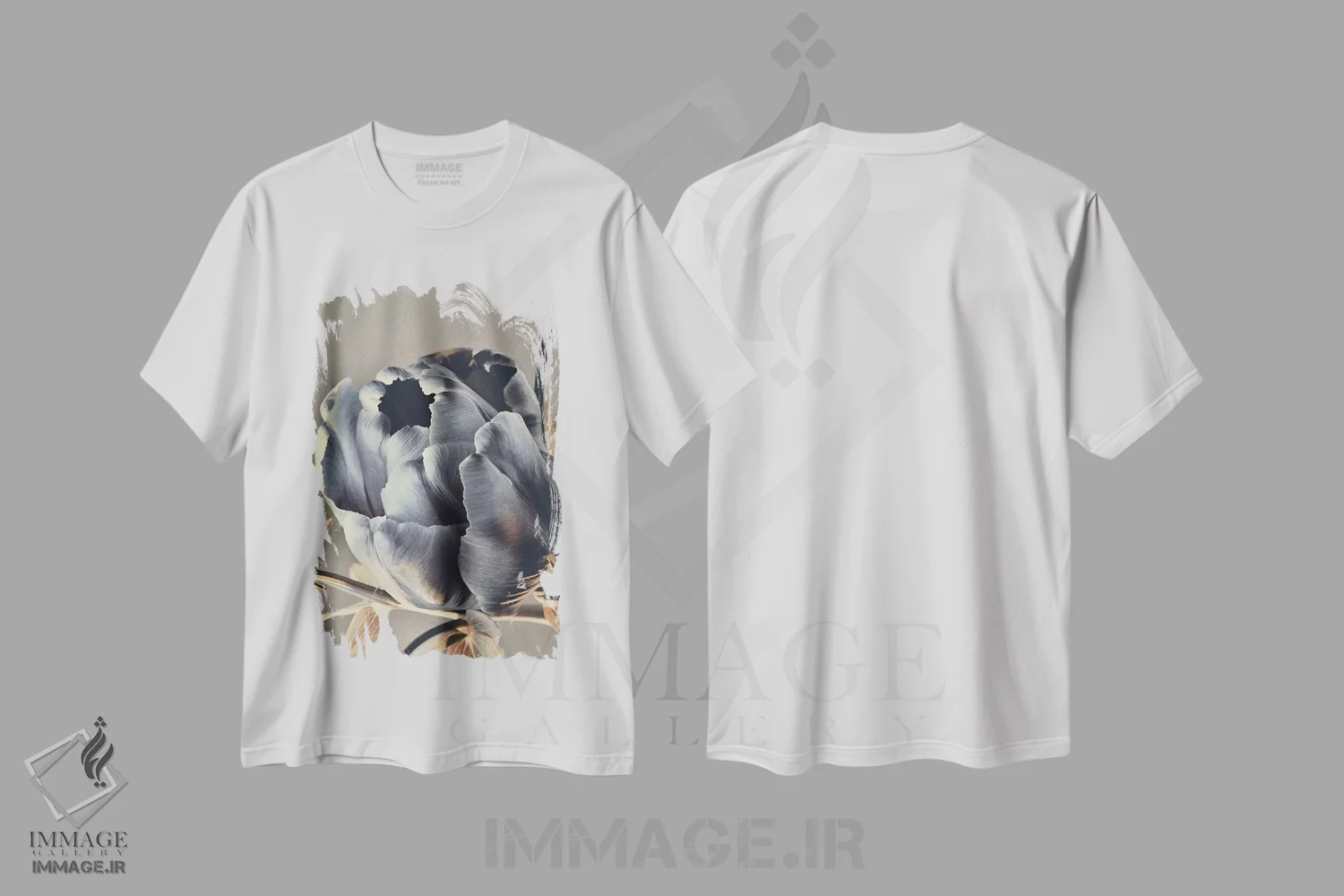 تیشرت سفید طرح دار باروک ۳، هنر دیجیتال اثر دیزاین فابریکن | immage.ir