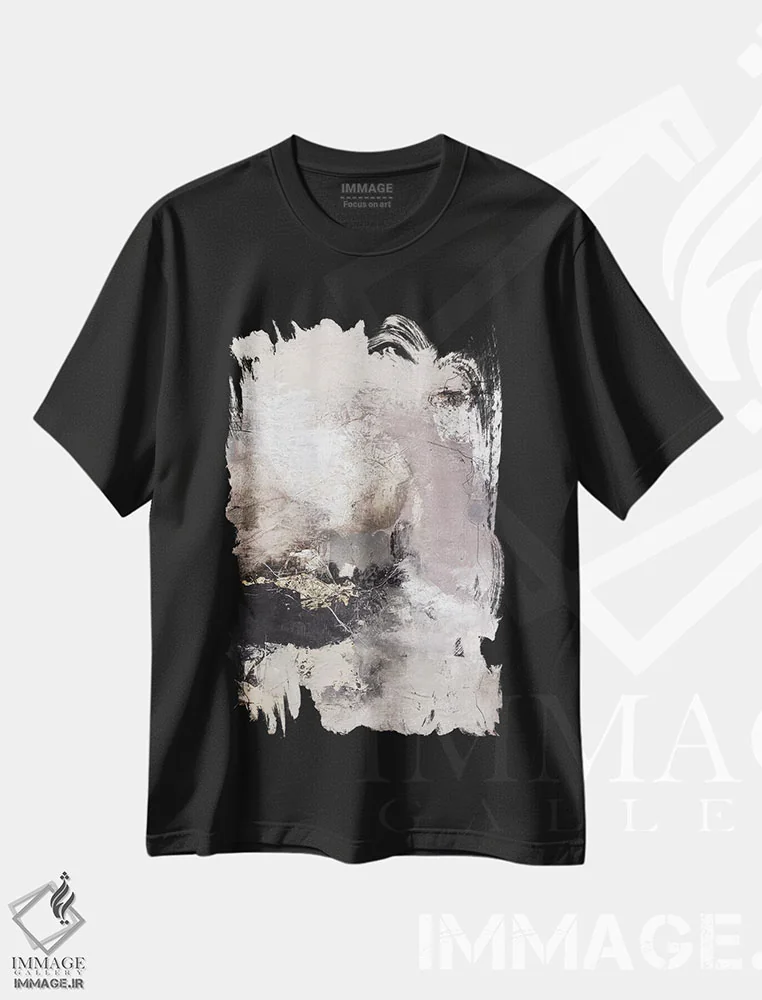 تیشرت مشکی طرح دار خالص اثر دیزاین فابریکن | immage.ir