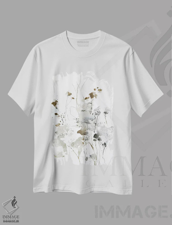 تیشرت سفید طرح دار این روزها ۲، آبستره اثر دیزاین فابریکن | immage.ir