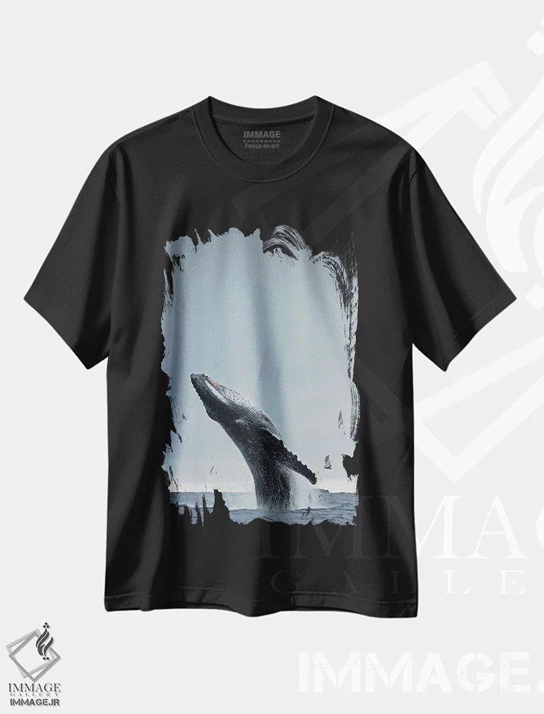تیشرت مشکی طرح دار ۴۰ تُن، تزئینی اثر دیزاین فابریکن | فروشگاه ایماژ