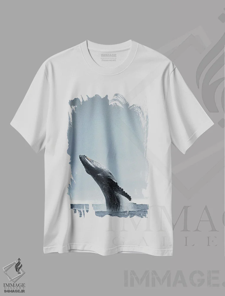 تیشرت سفید طرح دار ۴۰ تُن، تزئینی اثر دیزاین فابریکن | immage.ir