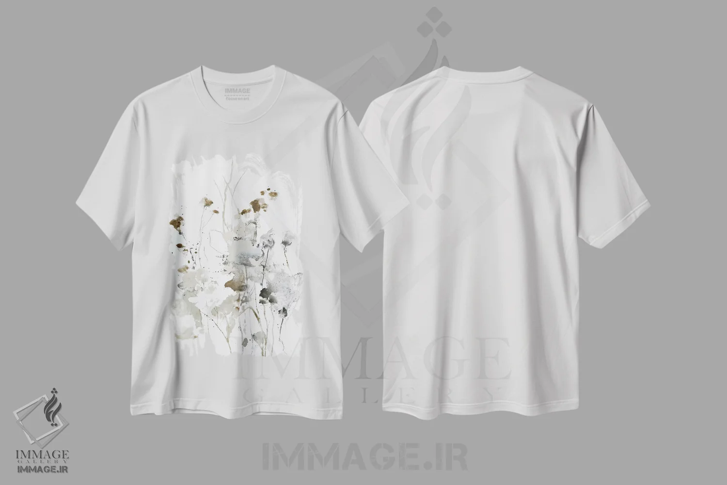 تیشرت سفید طرح دار این روزها ۲، آبستره اثر دیزاین فابریکن | immage.ir